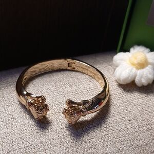KATE SPADE Gold PUPPY Head Cuff Bracelet - Women Jewelry